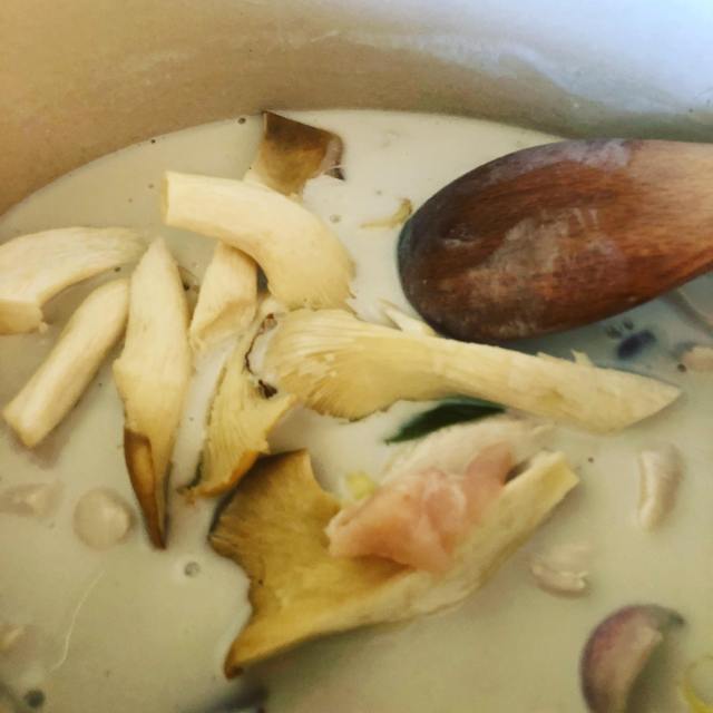 Thai soup, mushrooms
